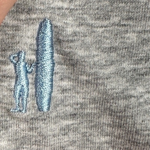 Johnnie-O Hangin Out Polo Shirt Men XL Gray Rugby Casual Stretch Pocket Logo EUC - Picture 6 of 9